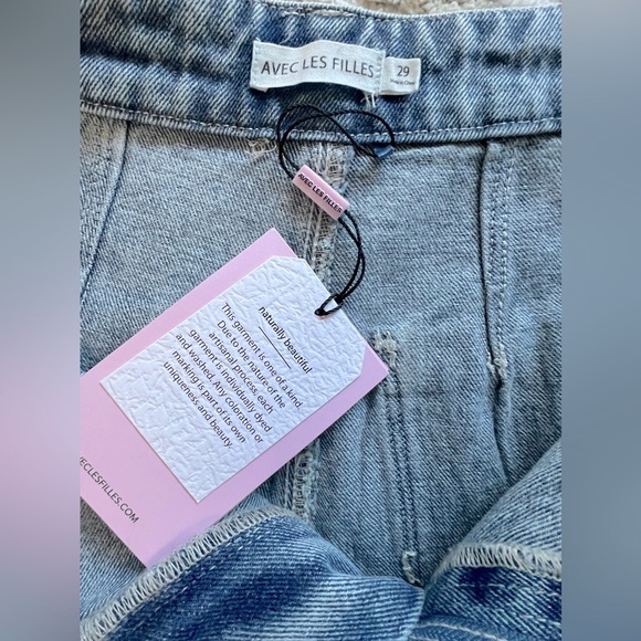 Avec Les Filles all-over diamanté embellishments jeans